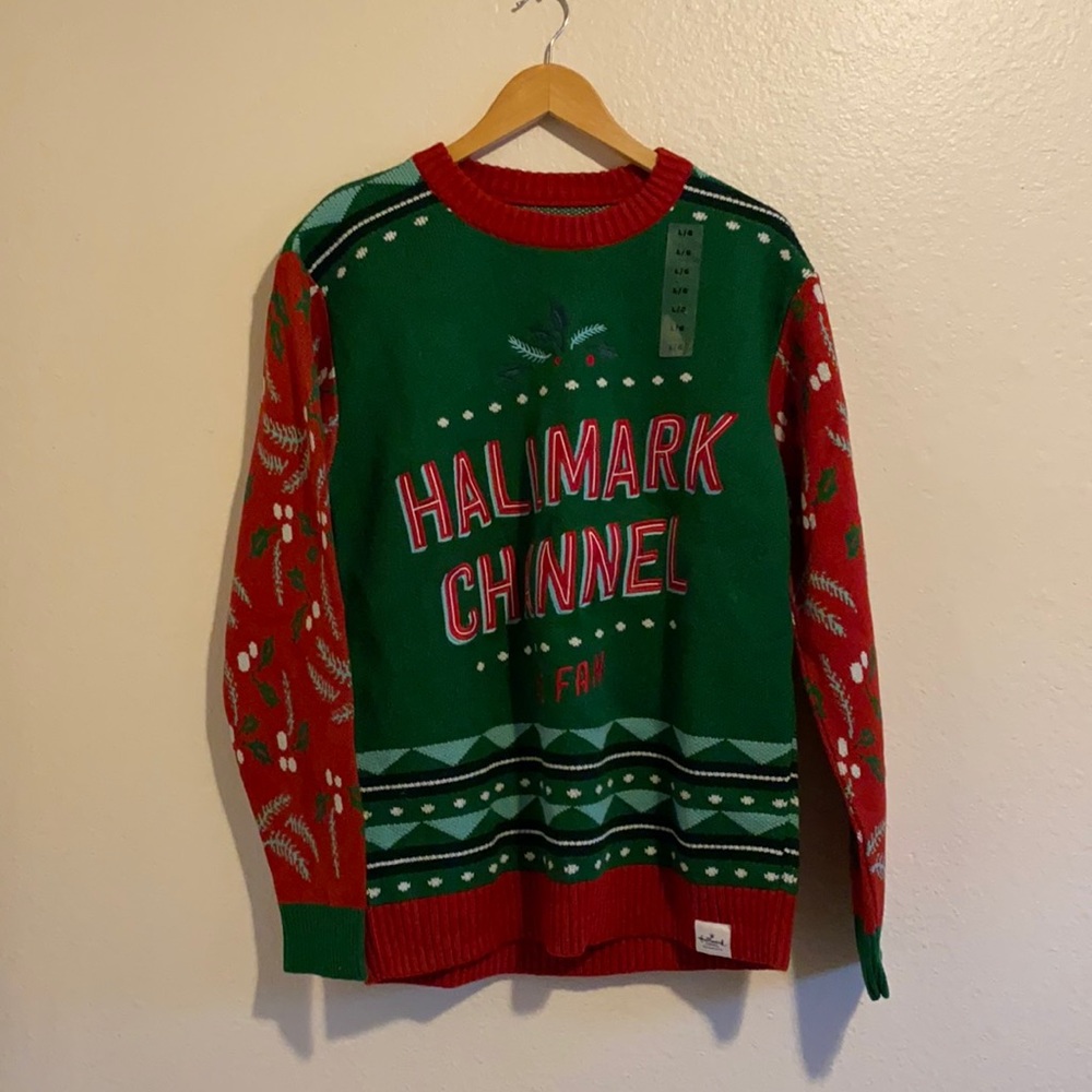 Large Hallmark Channel acrylic sweater brand